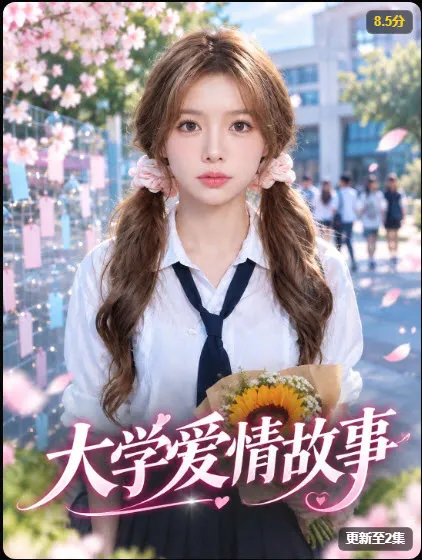 大学爱情故事 · 真人原创短剧海报 · 全32集
